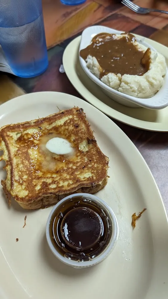 French Toast and Mashed Potatoes with Gravy